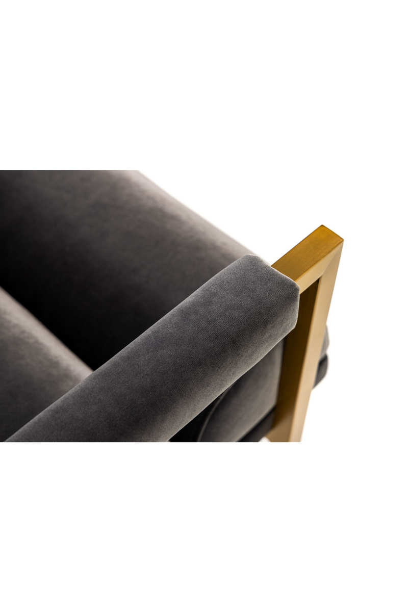 Gray Velvet Lounge Chair | OROA Modern Anton | Oroatrade.com