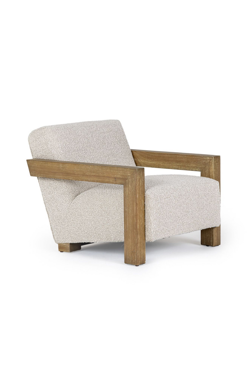 Wood-Framed Beige Accent Chair | OROA Modern Dalhart | Oroatrade.com