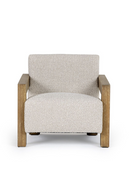 Wood-Framed Beige Accent Chair | OROA Modern Dalhart