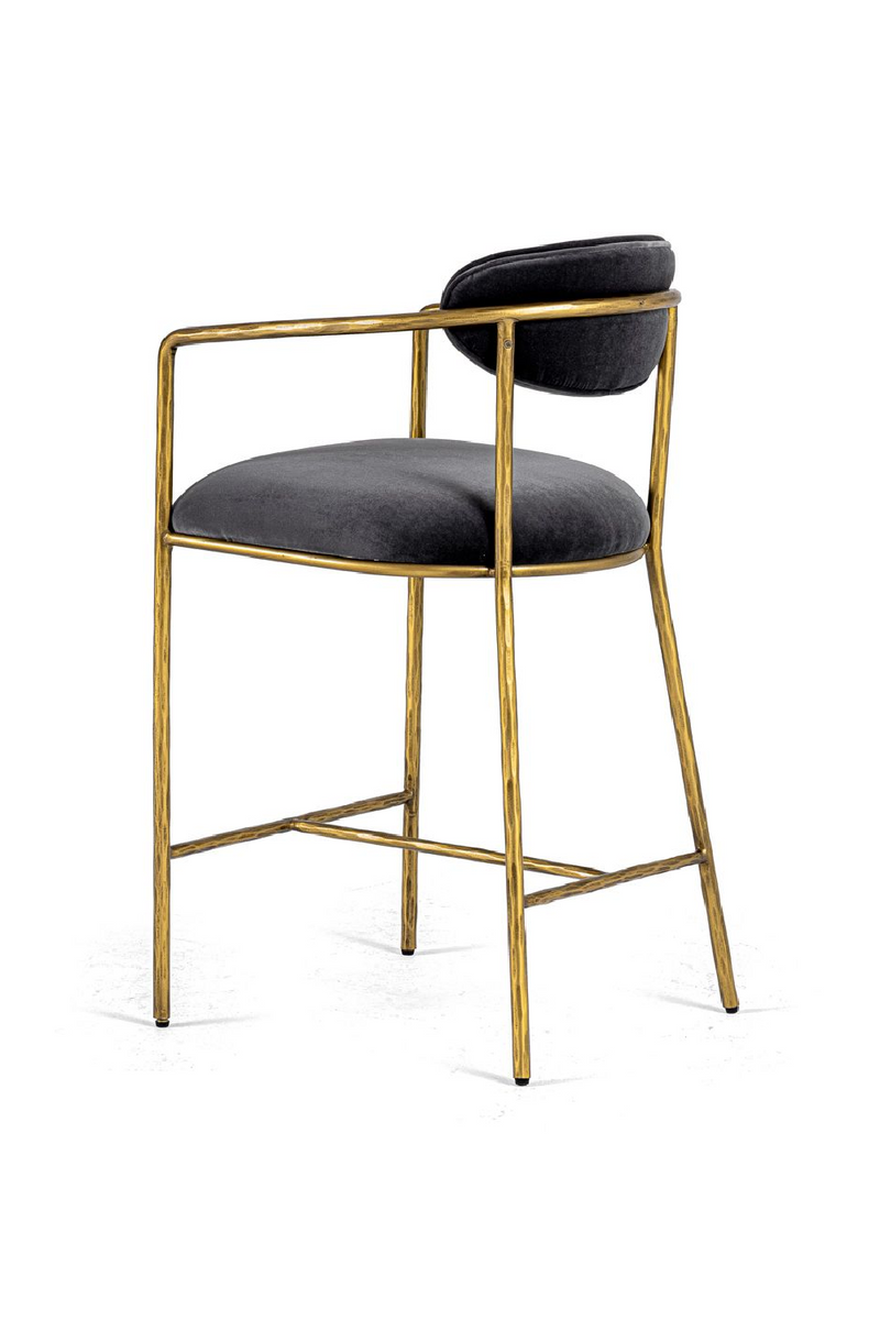 Gray Velvet Counter Chair | OROA Modern Baird | Oroatrade.com