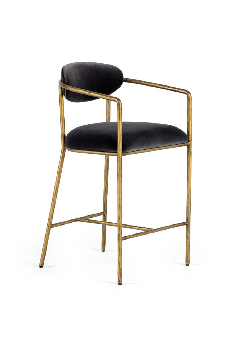 Gray Velvet Counter Chair | OROA Modern Baird | Oroatrade.com