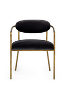 Brass-Framed Gray Velvet Dining Chair | OROA Modern Baird | Oroatrade.com