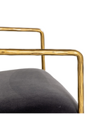 Brass-Framed Gray Velvet Dining Chair | OROA Modern Baird | Oroatrade.com