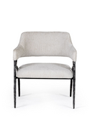Forged Metal White Accent Chair | OROA Modern Ector | Oroatrade.com