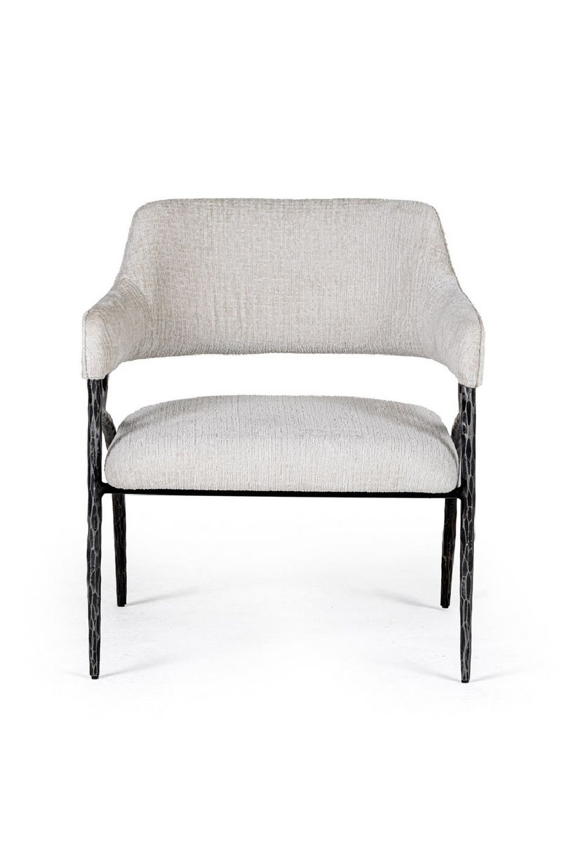 Forged Metal White Accent Chair | OROA Modern Ector | Oroatrade.com