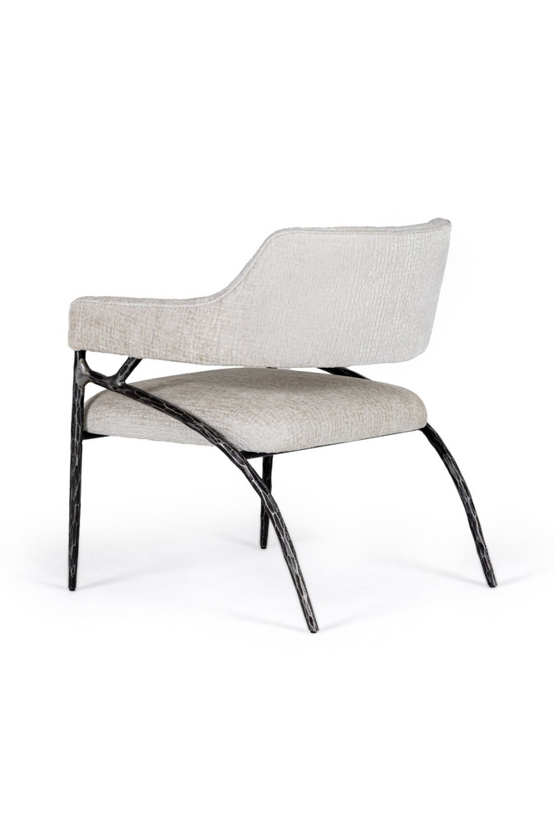Forged Metal White Accent Chair | OROA Modern Ector | Oroatrade.com