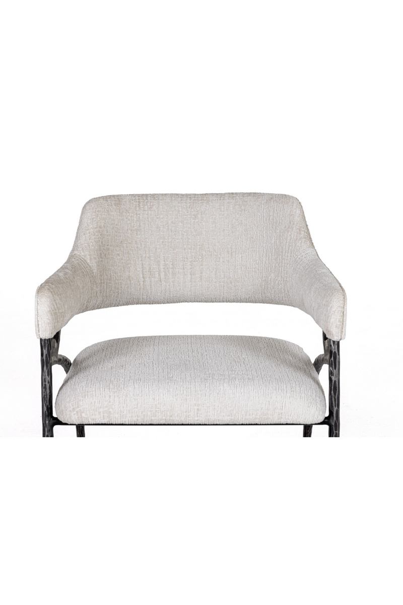 Forged Metal White Accent Chair | OROA Modern Ector | Oroatrade.com