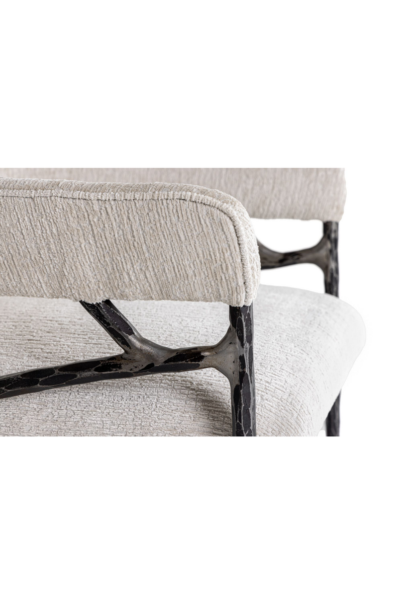 Forged Metal White Accent Chair | OROA Modern Ector | Oroatrade.com
