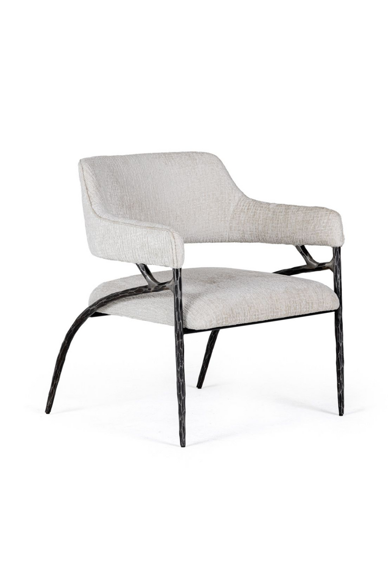 Forged Metal White Accent Chair | OROA Modern Ector | Oroatrade.com
