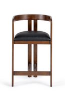 Black Vegan Leather Counter Chair | OROA Modern Belton | Oroatrade.com