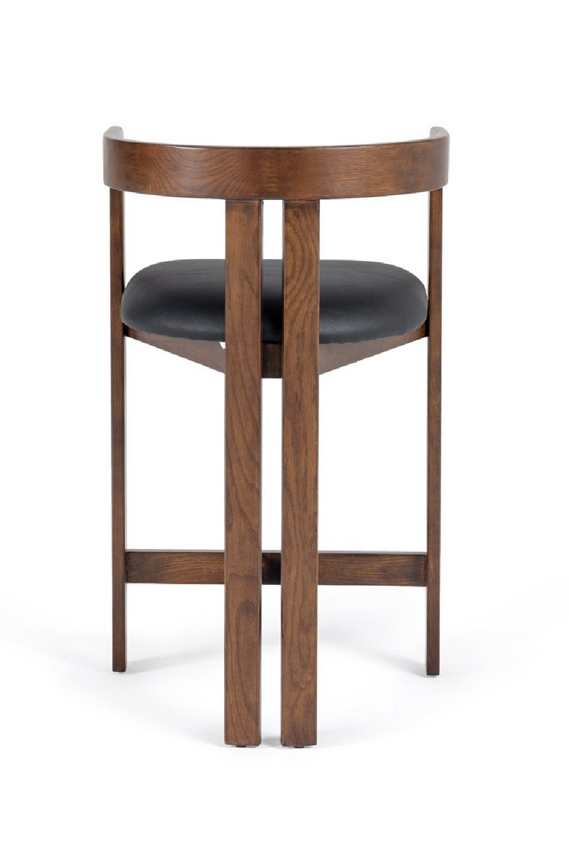 Black Vegan Leather Counter Chair | OROA Modern Belton | Oroatrade.com