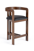 Black Vegan Leather Counter Chair | OROA Modern Belton | Oroatrade.com