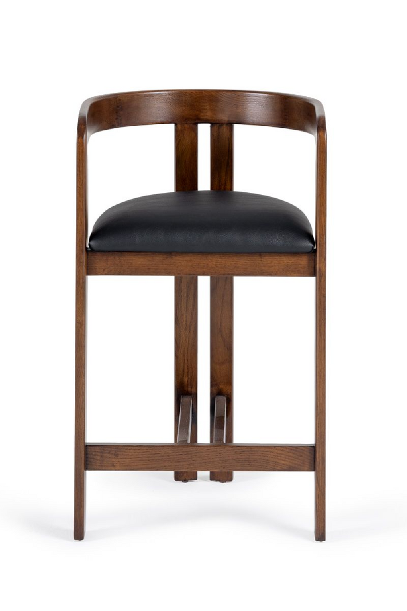Black Vegan Leather Counter Chair | OROA Modern Belton | Oroatrade.com