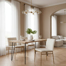 Brass-Framed Padded Dining Chair | OROA Modern Atlanta