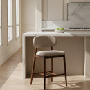 Beige Linen Counter Chair | OROA Modern Blum