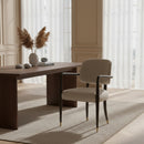 Oak Framed Beige Dining Chair | OROA Modern Kathy