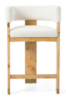 Burl Framed Cream Counter Chair | OROA Modern Letha | Oroatrade.com