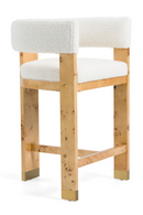 Burl Framed Cream Counter Chair | OROA Modern Letha | Oroatrade.com