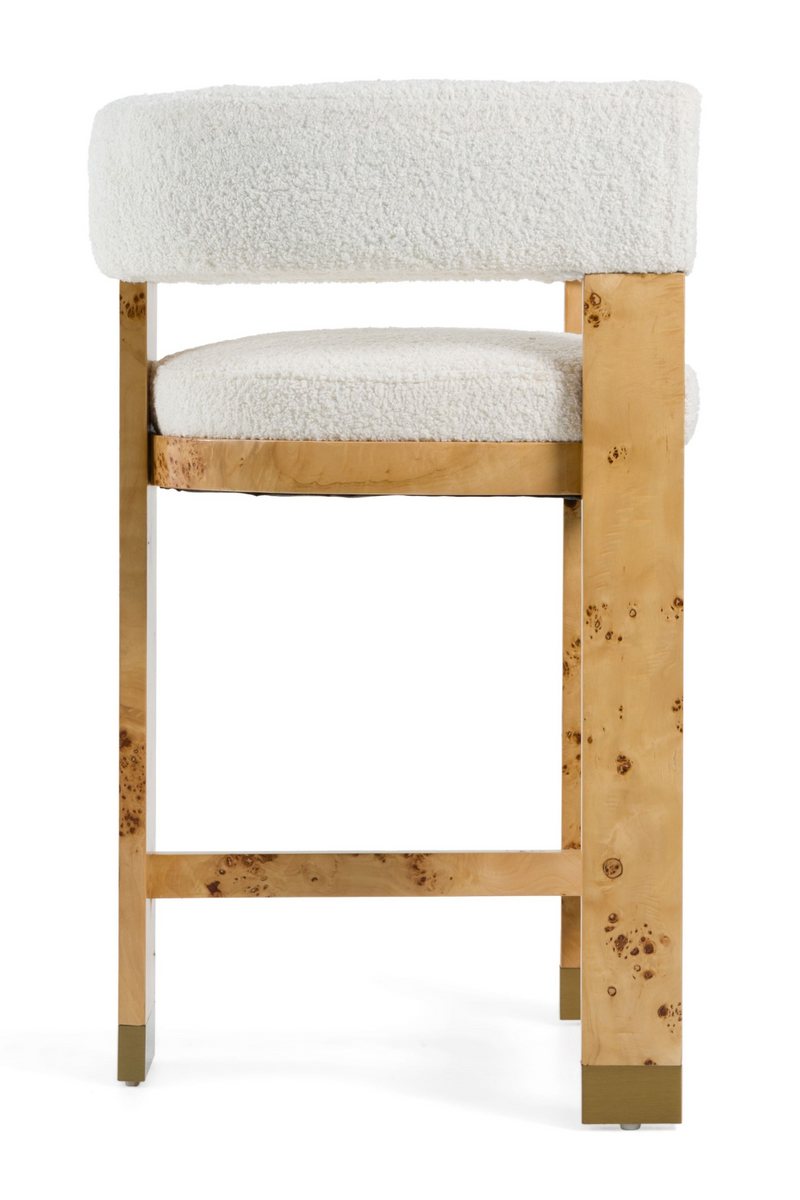 Burl Framed Cream Counter Chair | OROA Modern Letha | Oroatrade.com