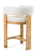 Burl Framed Cream Counter Chair | OROA Modern Letha | Oroatrade.com