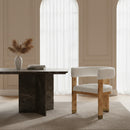 Burl Framed Cream Dining Chair | OROA Modern Letha | Oroatrade.com