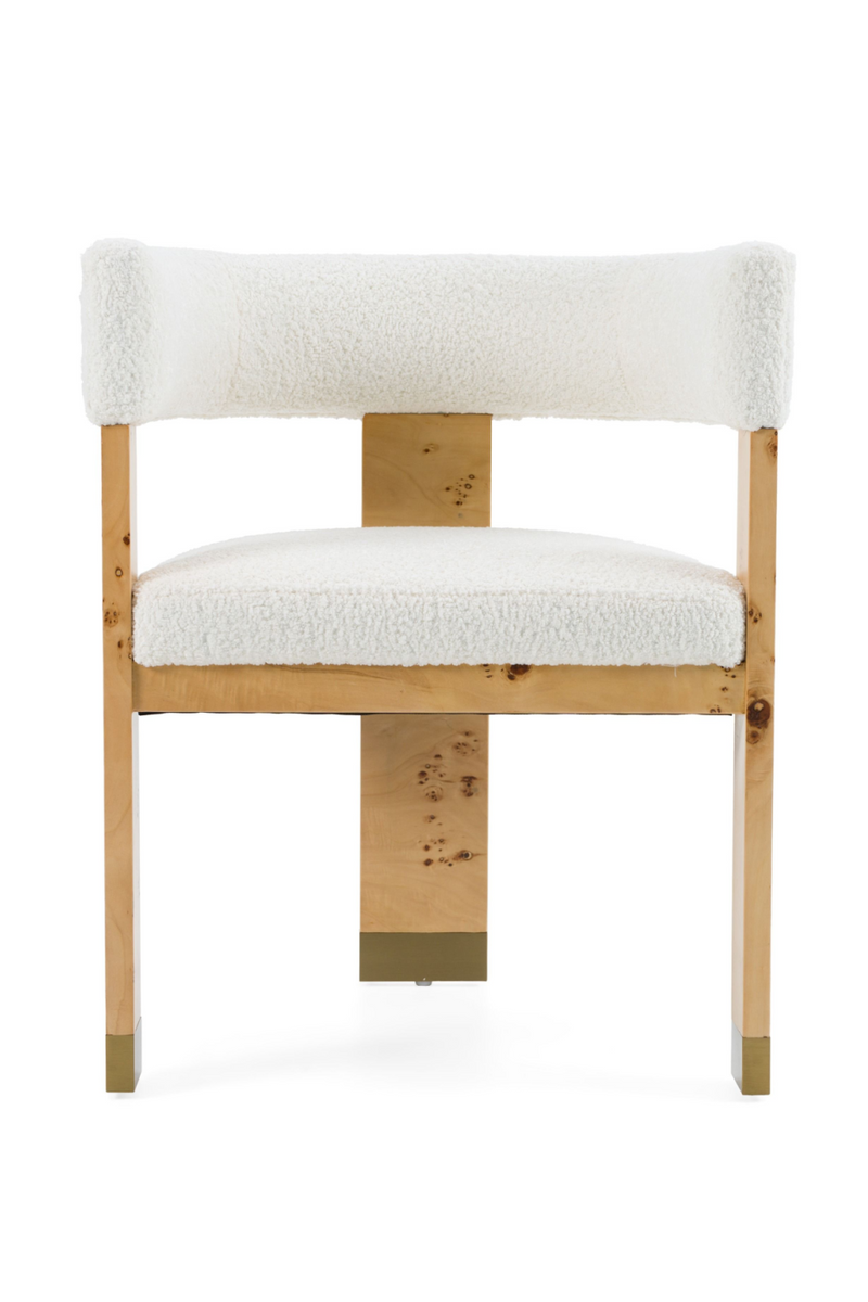 Burl Framed Cream Dining Chair | OROA Modern Letha | Oroatrade.com