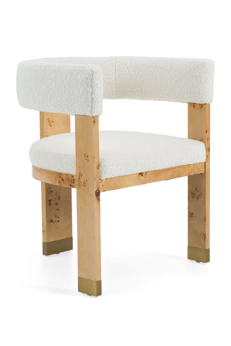 Burl Framed Cream Dining Chair | OROA Modern Letha | Oroatrade.com