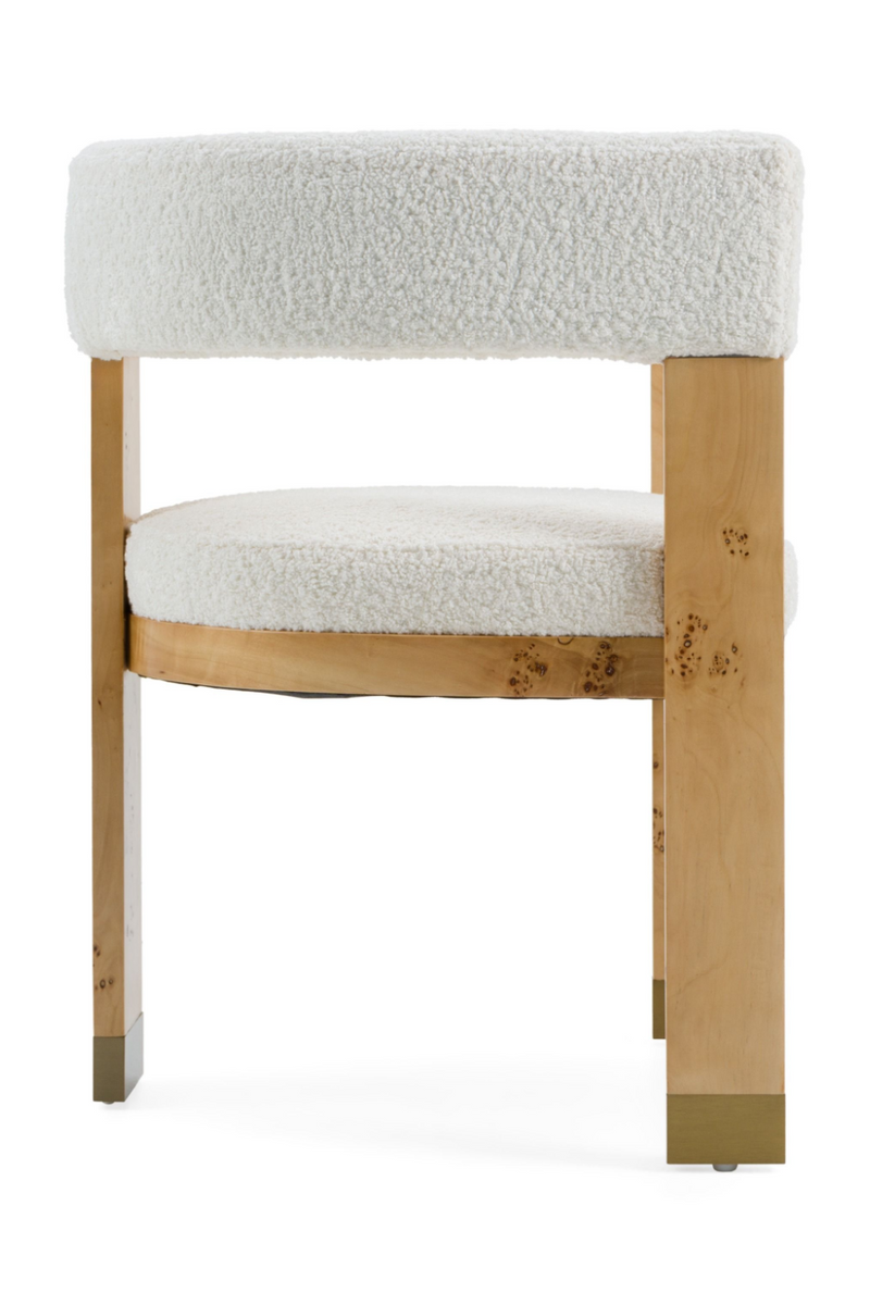 Burl Framed Cream Dining Chair | OROA Modern Letha | Oroatrade.com