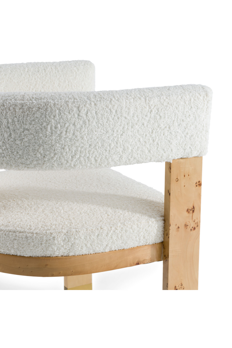 Burl Framed Cream Dining Chair | OROA Modern Letha | Oroatrade.com