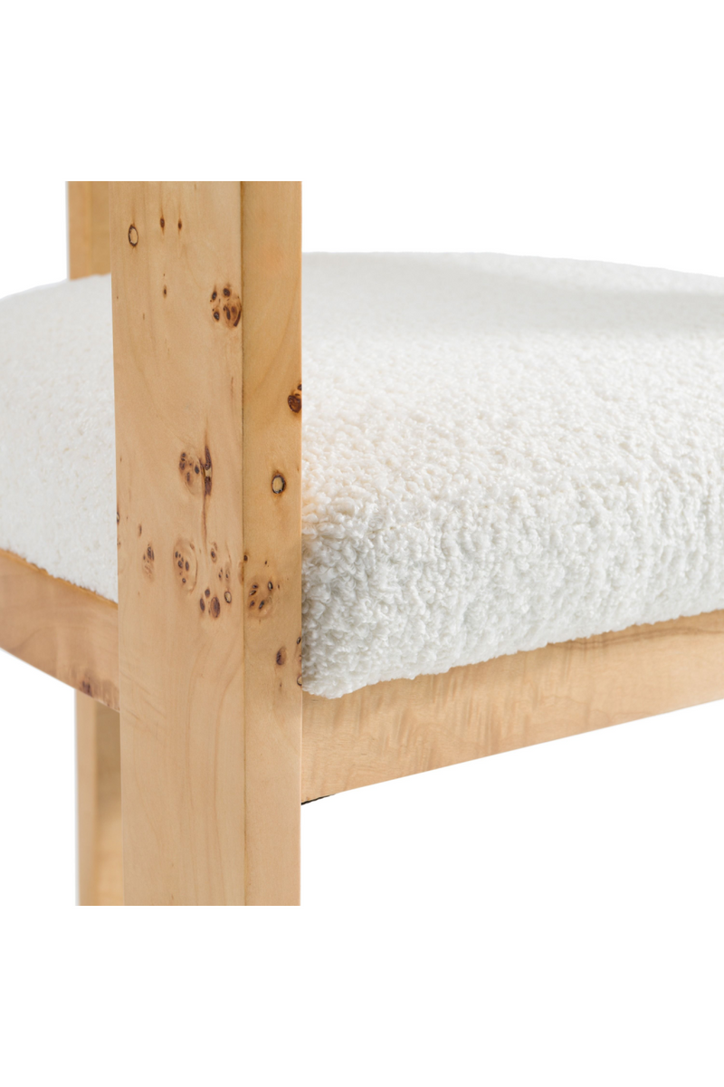 Burl Framed Cream Dining Chair | OROA Modern Letha | Oroatrade.com