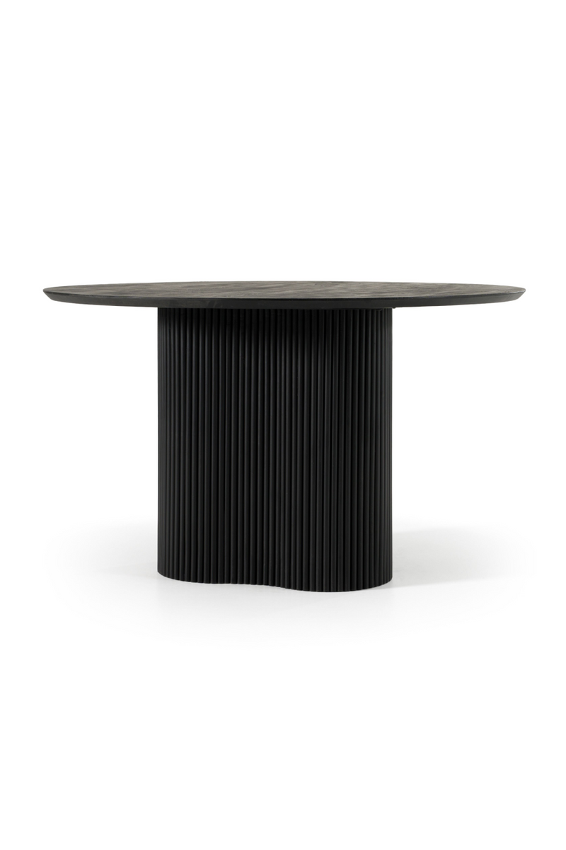 Black Wood Round Dining Table | OROA Modern Myra | Oroatrade.com