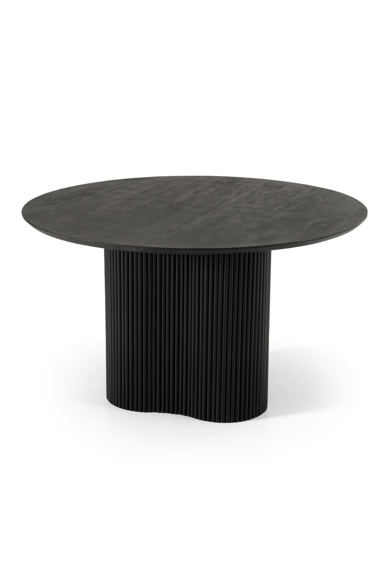 Black Wood Round Dining Table | OROA Modern Myra | Oroatrade.com