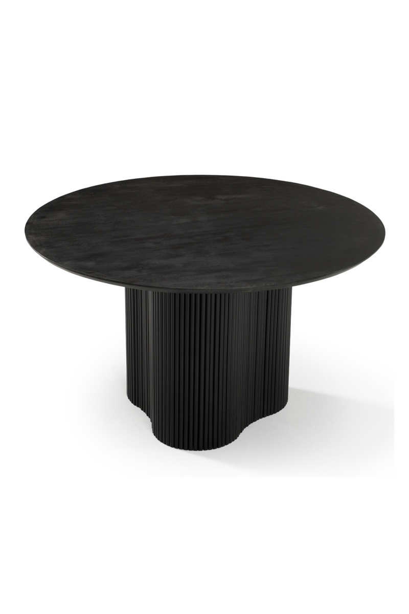 Black Wood Round Dining Table | OROA Modern Myra | Oroatrade.com