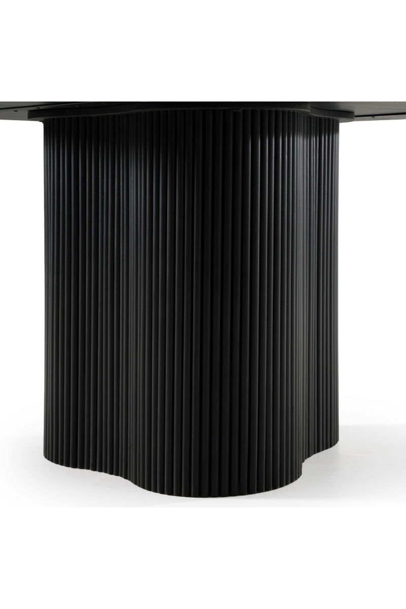 Black Wood Round Dining Table | OROA Modern Myra | Oroatrade.com