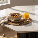 Hexagonal White Marble Dining Table | OROA Modern Rivas