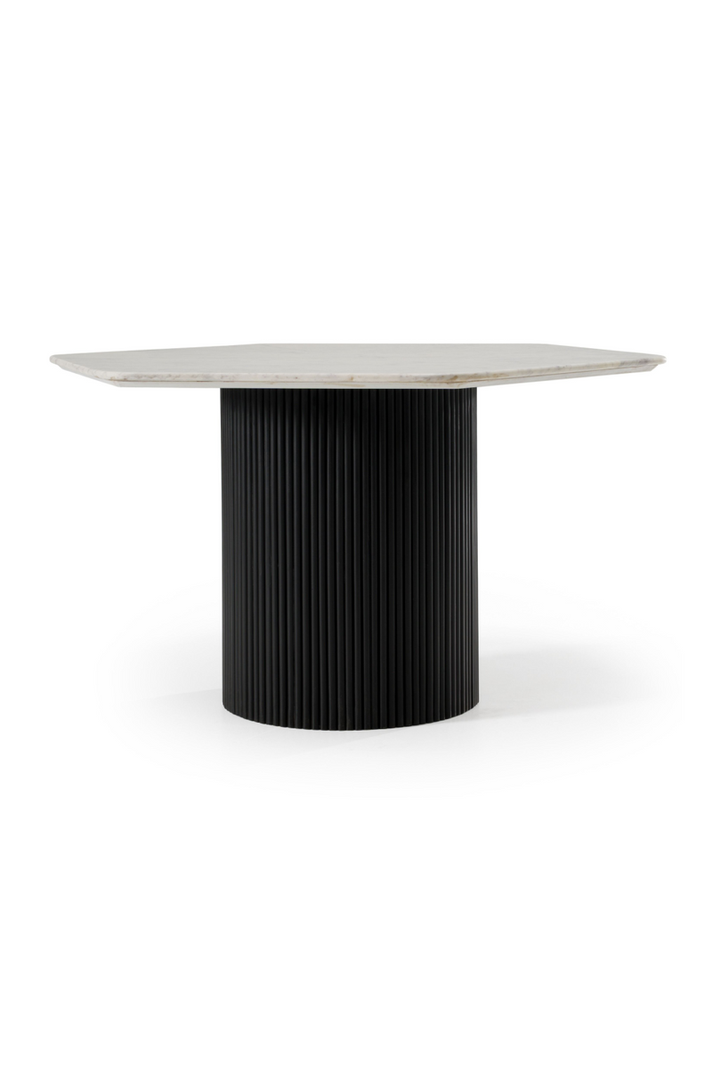 Hexagonal White Marble Dining Table | OROA Modern Rivas | Oroatrade.com
