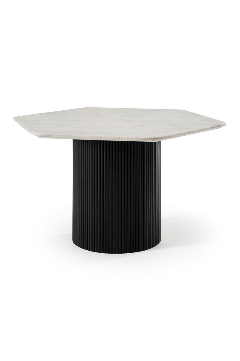 Hexagonal White Marble Dining Table | OROA Modern Rivas | Oroatrade.com