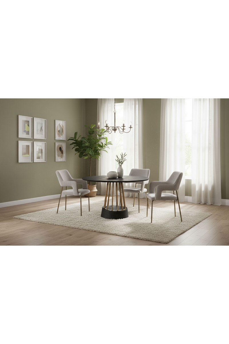 Black Mango Wood Dining Table | OROA Modern Cotopaxi | Oroatrade.com