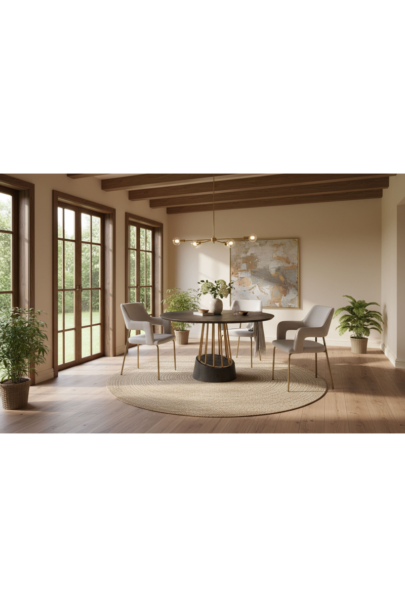 Black Mango Wood Dining Table | OROA Modern Cotopaxi | Oroatrade.com