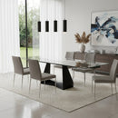 Extendable Glass Dining Table | OROA Modern Maroney
