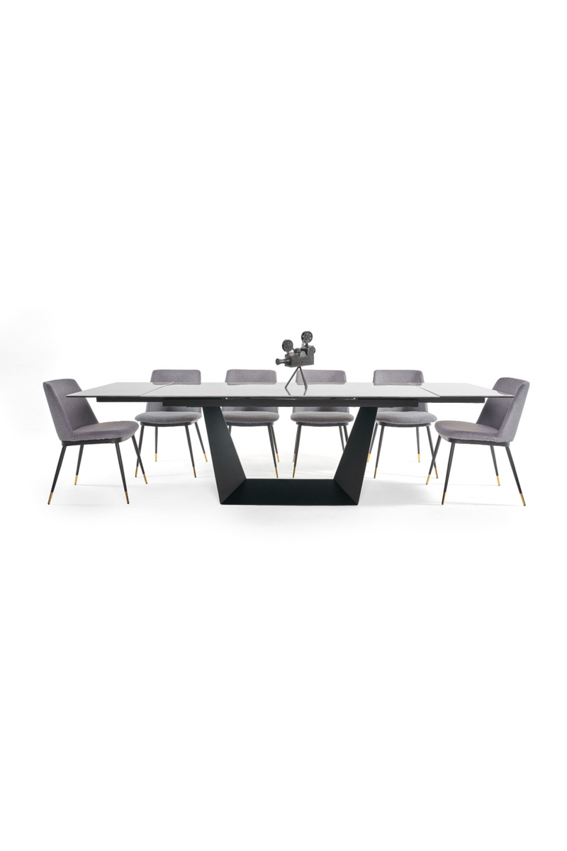 Gray Ceramic Extendable Dining Table | OROA Modern Baldwin | Oroatrade.com