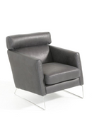 Black Leather Lounge Chair | OROA Modern Emory | Oroatrade.com