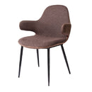Brown Vegan Leather Accent Chair | OROA Modern Bontura