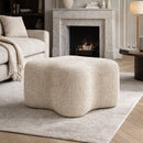 Beige Curved Ottoman | OROA Modern Spiro | Oroatrade.com