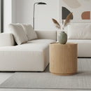 Natural Ash Round End Table | OROA Modern Quillen