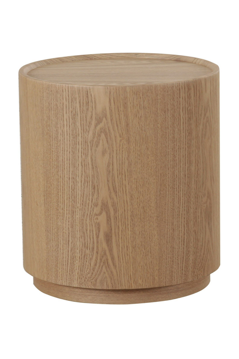 Natural Ash Round End Table | OROA Modern Quillen | Oroatrade.com