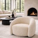White Boucle Accent Chair | OROA Modern Joshua