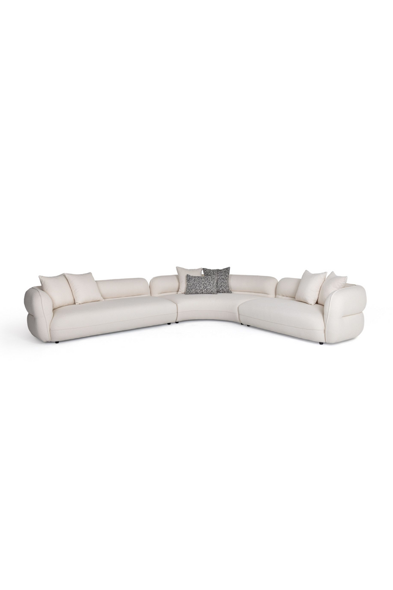 White L-Shaped Sectional Sofa | OROA Modern Drayton | Oroatrade.com