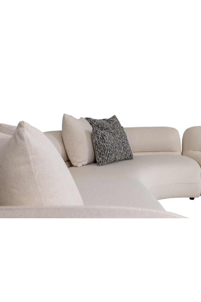 White L-Shaped Sectional Sofa | OROA Modern Drayton | Oroatrade.com