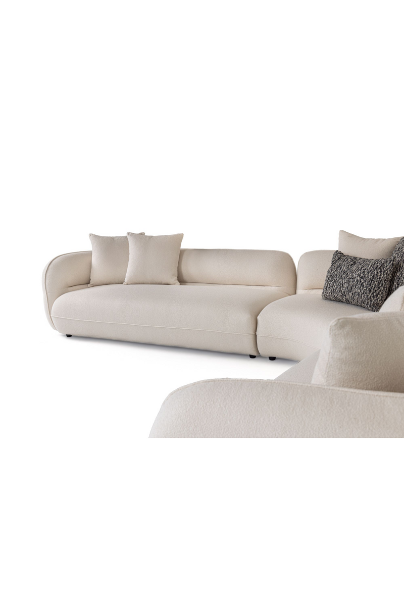 White L-Shaped Sectional Sofa | OROA Modern Drayton | Oroatrade.com